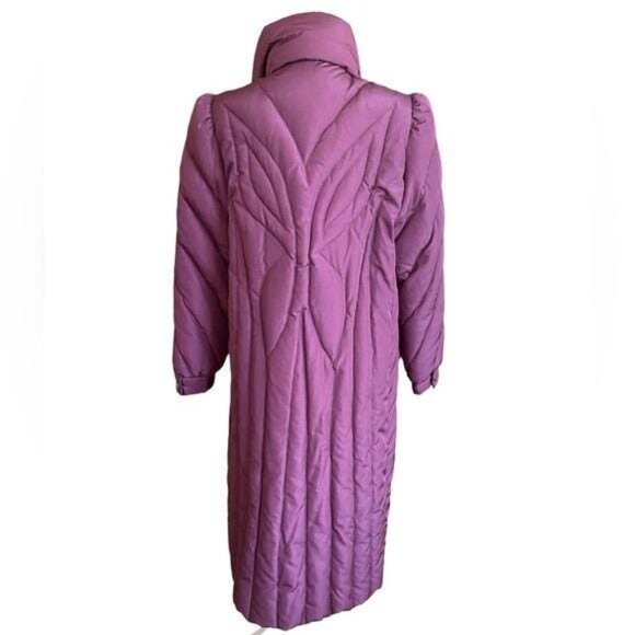 Vintage 1980s Quilted Down Duffle Coat – Warm Puffer Toggle Jacket - Picture 9 of 13